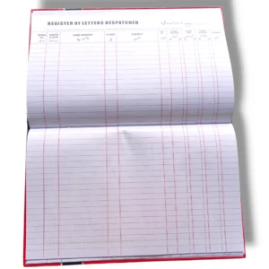 Register of Letter Dispatch structured columns inside