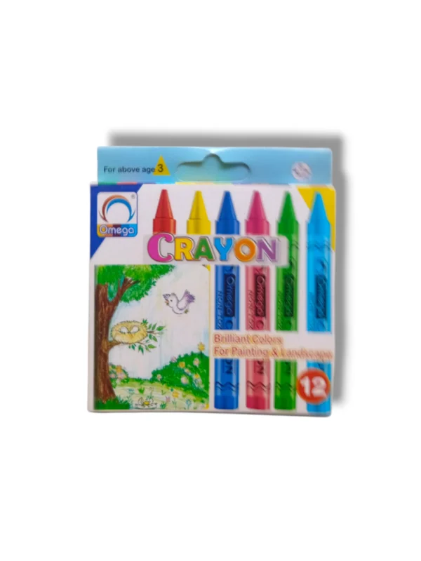 Omega Crayons JRC12 Pack – Non-Toxic Crayons for Kids