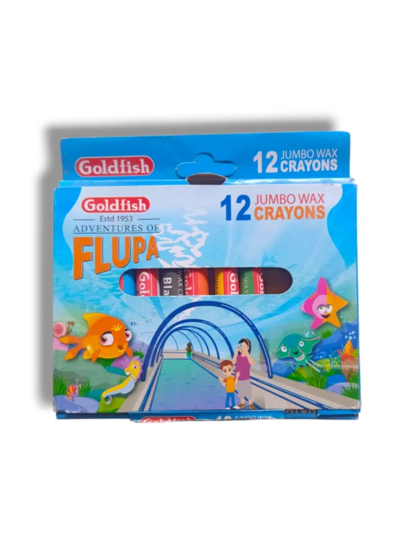 Goldfish Flupa Jumbo Wax Crayons C12 for Kids