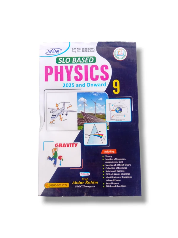Cover page of Nayab Physics Guide Class 9 (2025 Edition)