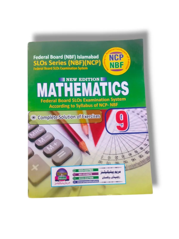 Maryam Mathematics Guide for Class 9 front cover