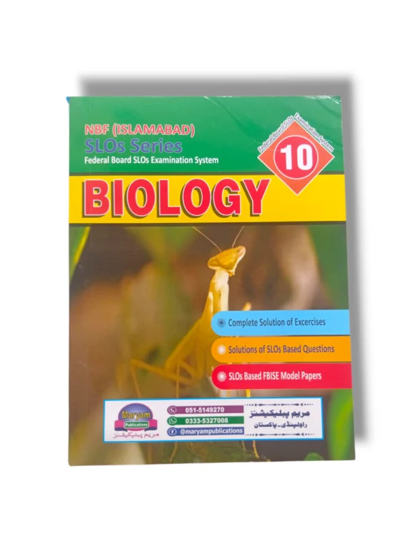 Maryam Biology Guide for Class 10 front cover