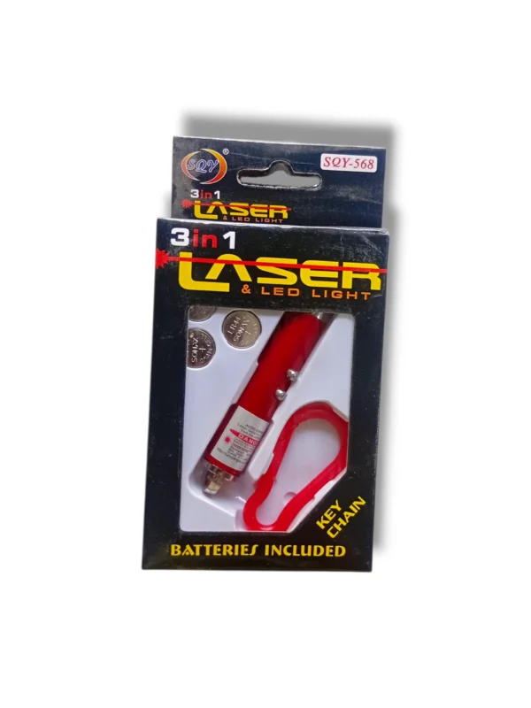 Laser & LED Light Keychain SQY-568 with dual-function design