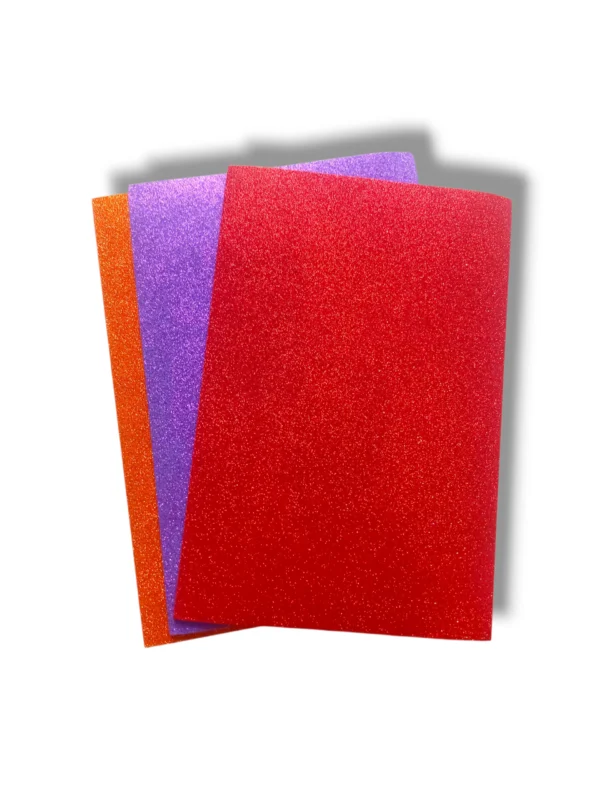 Glowing Glitter Foam Sheets in assorted colors