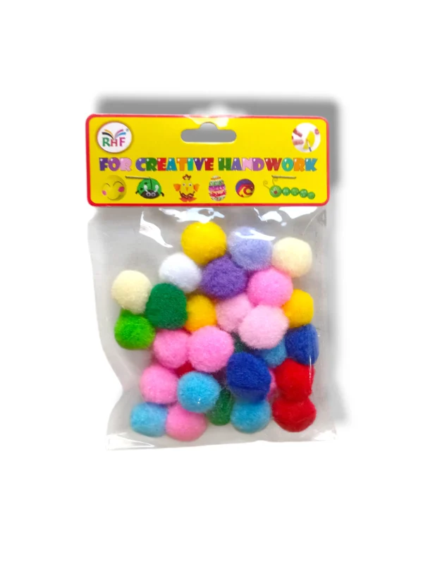 Pompom Balls Large R-504 colorful craft pom poms