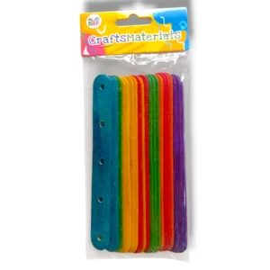 A spread of colorful wooden sticks from the MB-1006K set