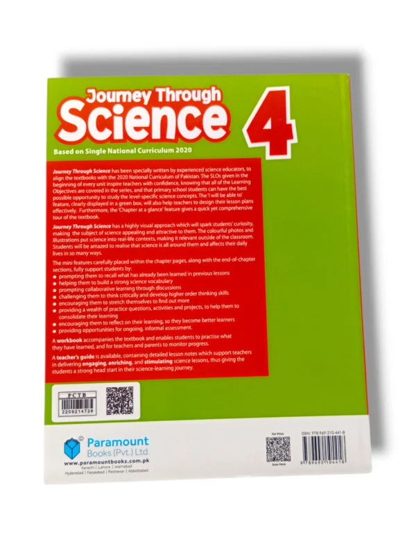 Inside pages of Paramount Journey Through Science 4 with activities