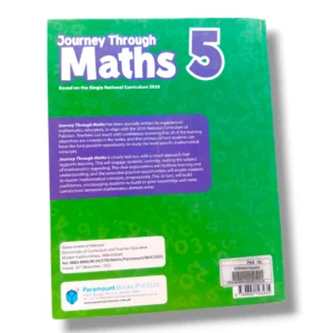 Inside pages of Paramount Journey Through Maths 5 with activities
