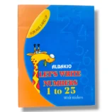 Albakio Let’s Write Numbers (1 to 25) front cover – kids learning book