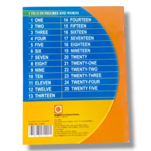Inside pages of Albakio Let’s Write Numbers book – tracing numbers