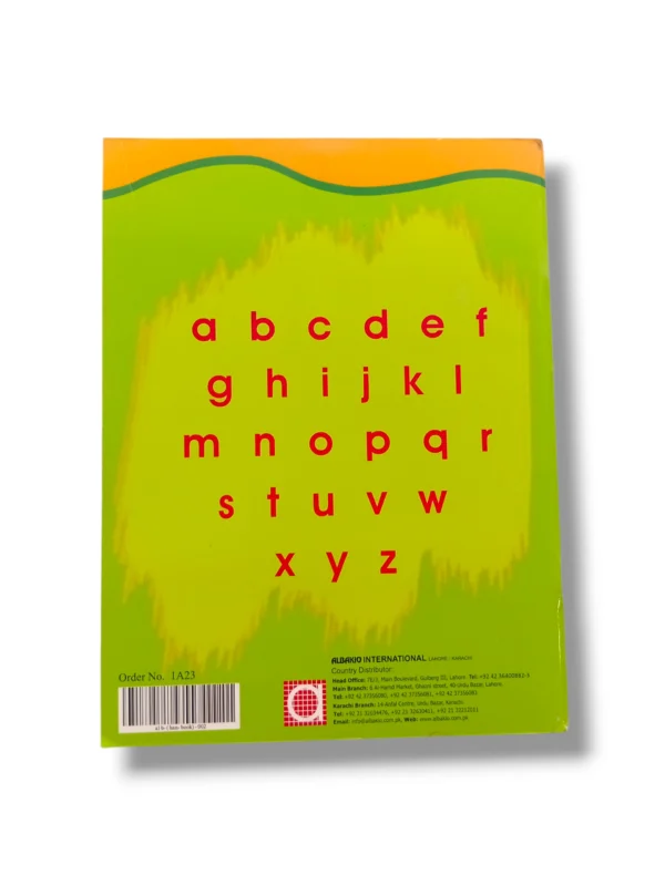 Inside pages of Albakio Handwriting Book – tracing lowercase letters