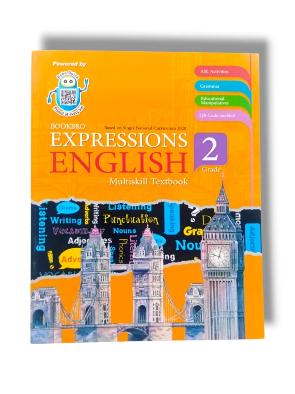 Albakio Expression English 2 book cover – English workbook for Grade 2 students