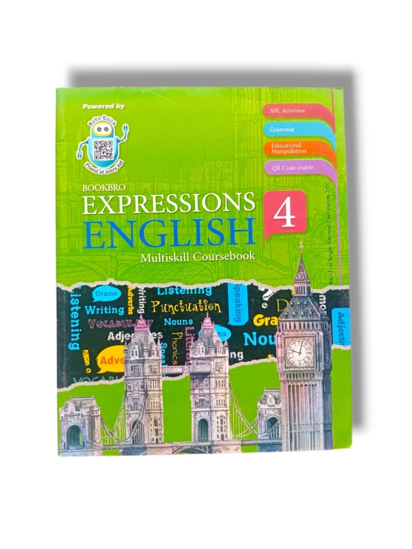 Albakio Expression English 4 book cover – English grammar and writing for kids