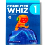 Front cover of Oxford Computer WHIZ 1 interactive computer learning book for kids