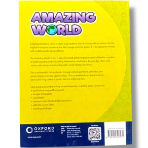 Back cover of Oxford Amazing World 1 social studies book for kids
