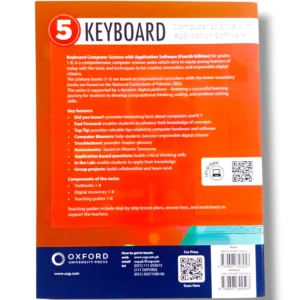 Back and angled view of Oxford Keyboard 5 wireless backlit silent keyboard