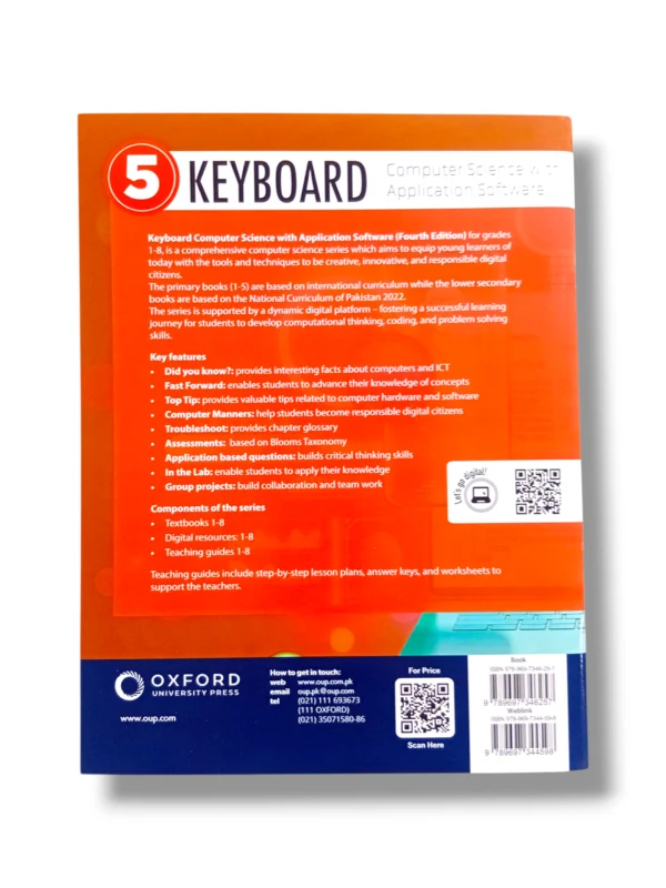 Back and angled view of Oxford Keyboard 5 wireless backlit silent keyboard