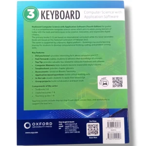 Back and angled view of Oxford Keyboard 3 silent wireless keyboard