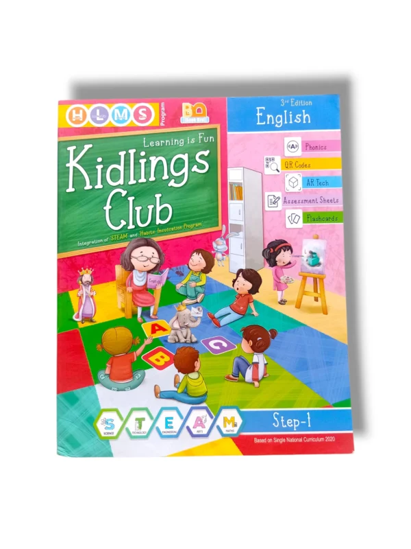 English Learning Kit for Kids – Step 1 by Albakio Albakio Kidlings Club English Step 1 Kit Box Front
