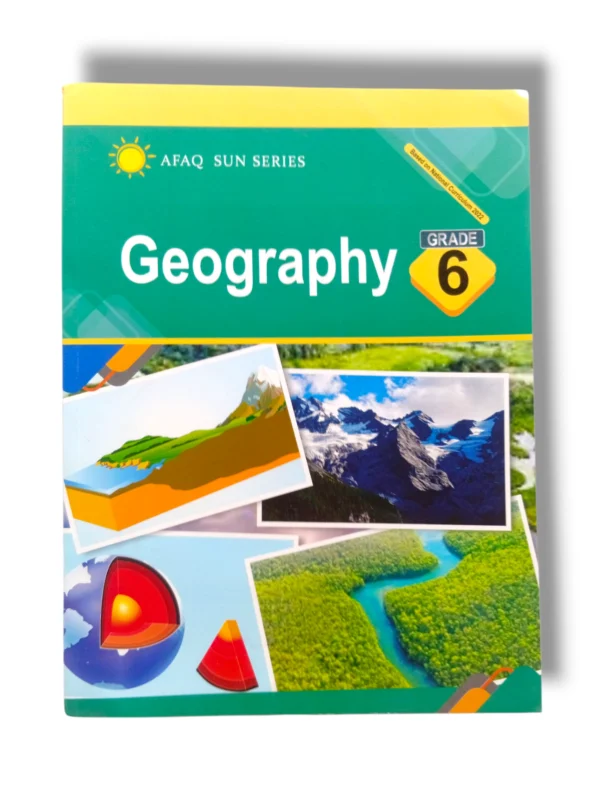 Afaq Sun Geography 6 English Medium textbook front cover