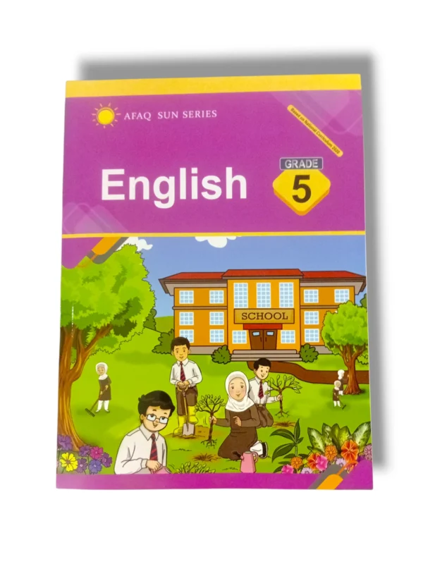 Afaq Sun English 5 front cover textbook for Grade 5 students