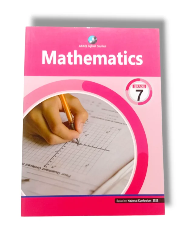 Front cover of Afaq Iqbal Mathematics 7 textbook