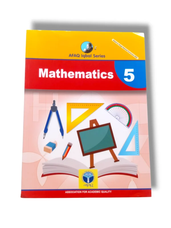 Front cover of Afaq Iqbal Mathematics 5 textbook