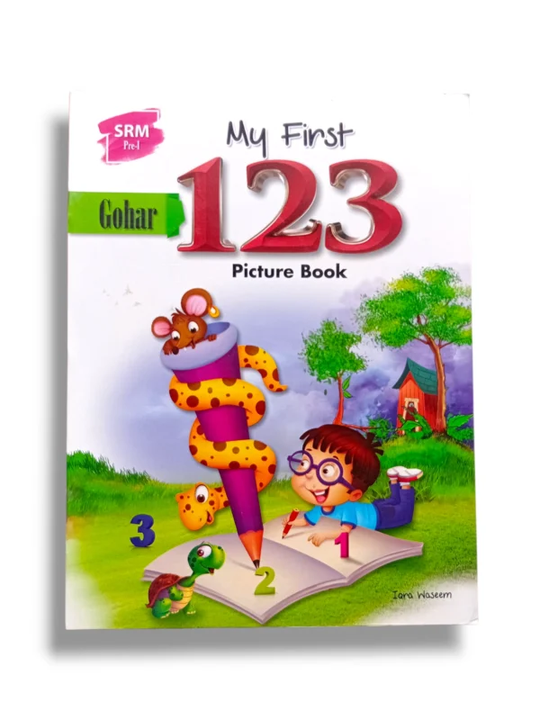 Preschool child learning numbers from Gohar Pre 1 My First 123 Picture Book