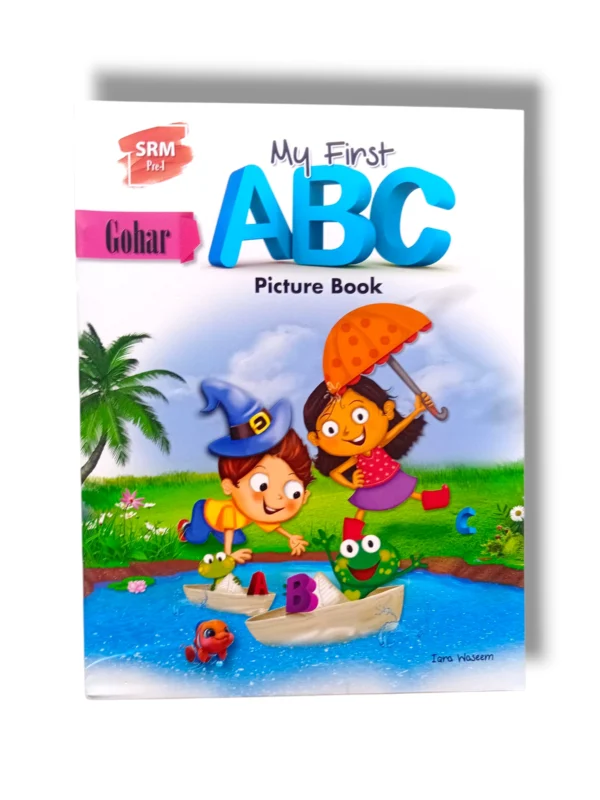 Child learning English alphabets with Gohar Pre 1 My First ABC Picture Book