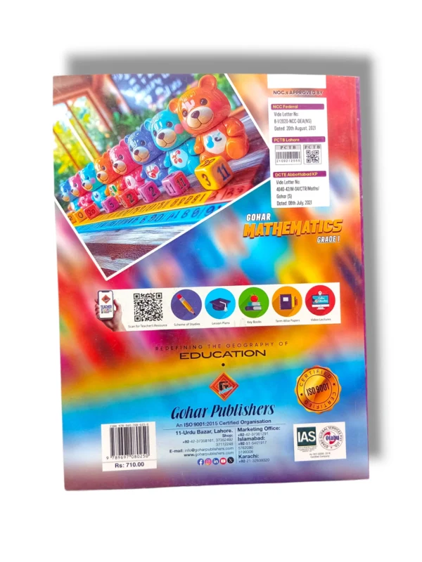 Inside pages of Gohar Mathematics 1 showing number exercises