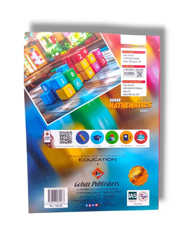 Inside pages of Gohar Mathematics 2 showing math exercises