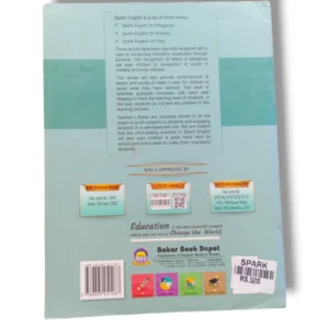 Child Learning Alphabets with Spark English Nursery Book