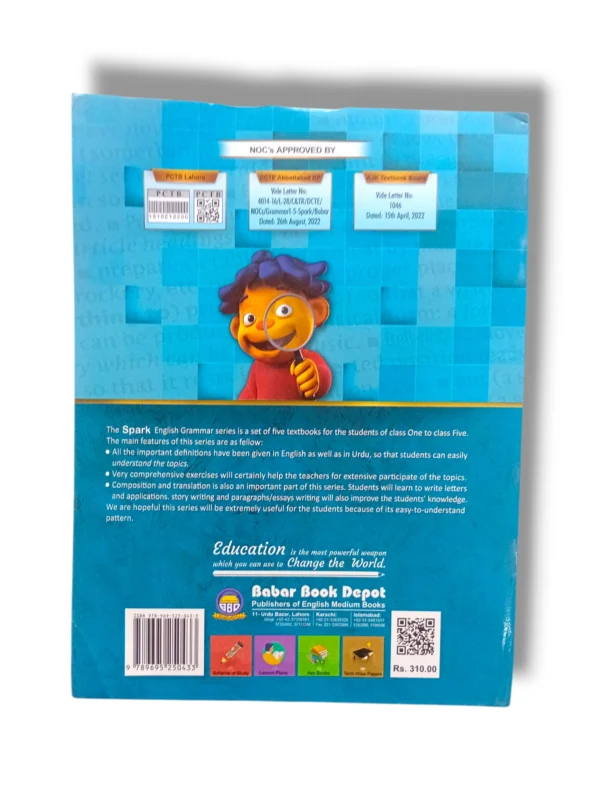 Child learning English grammar using Spark English Grammar 1