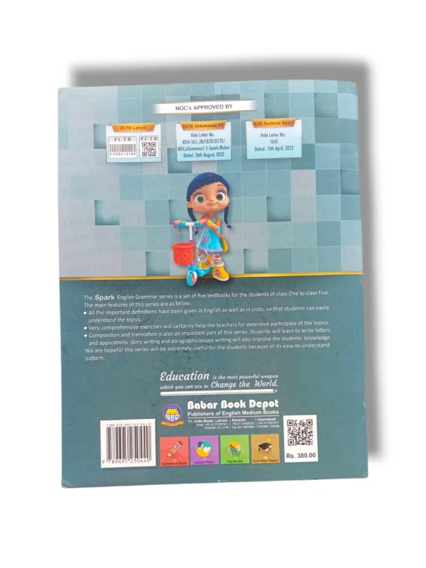 Child learning with Spark English Grammar 2 workbook