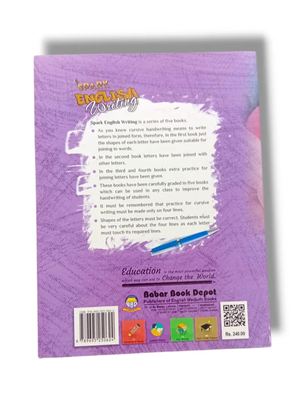 Spark English Writing 1 workbook cover for kids