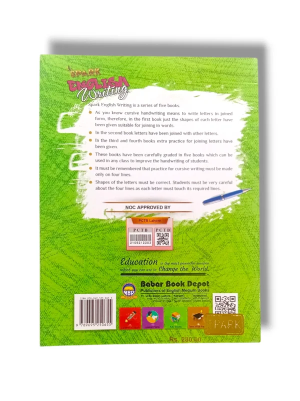 Student studying with Spark English Writing 4 workbook