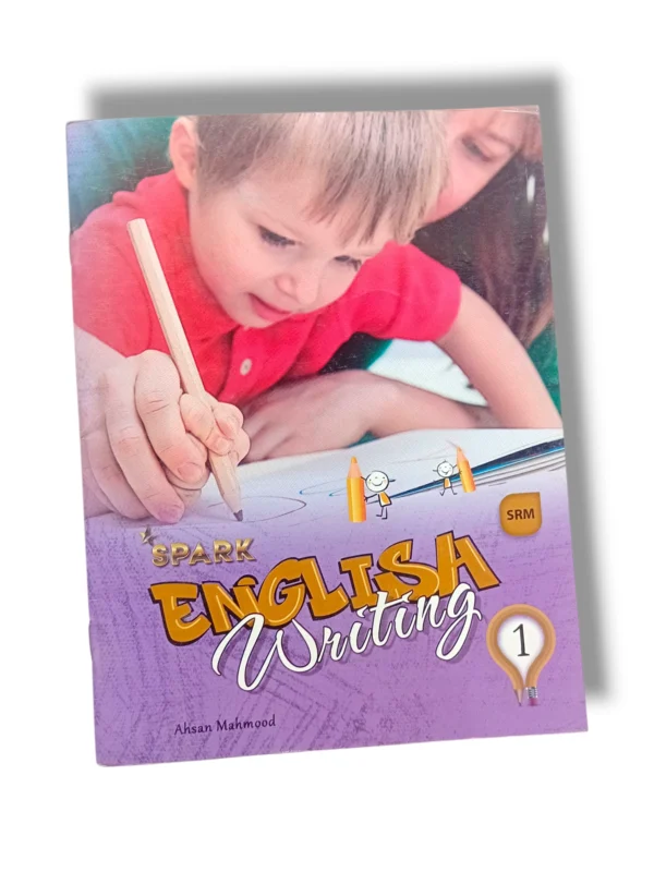 Child learning with Spark English Writing 1 workbook