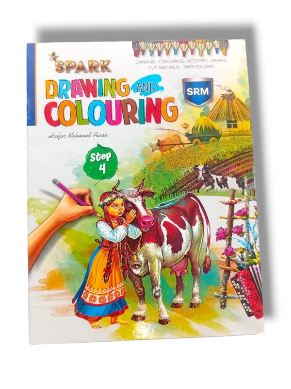Spark Drawing & Coloring 4 front cover – fun kids art book