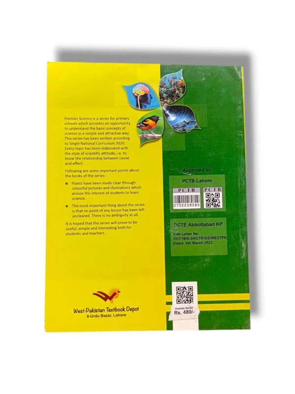 Premier Science 5 textbook cover for Grade 5 students