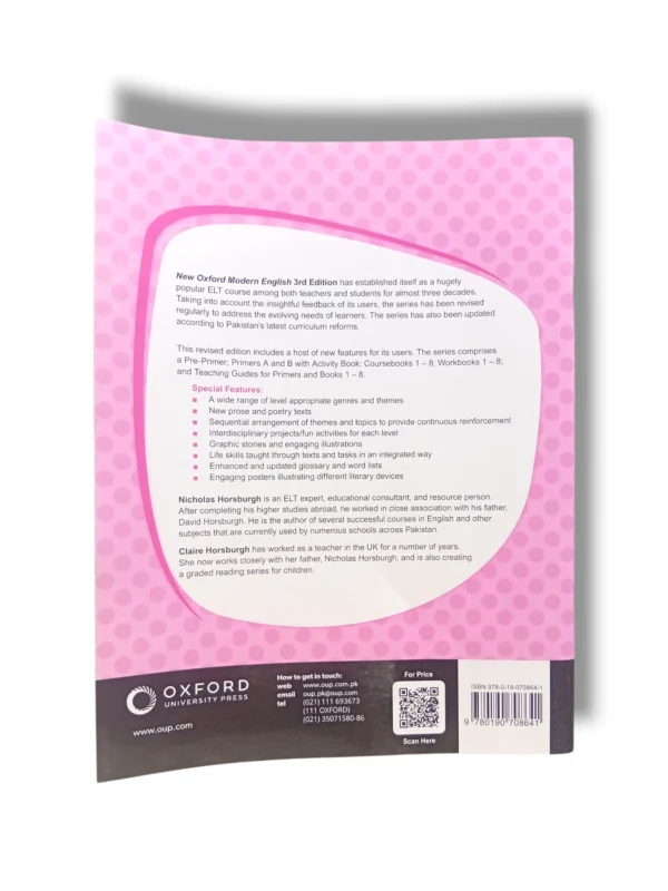 Inside pages of Oxford New Modern English B showing interactive lessons