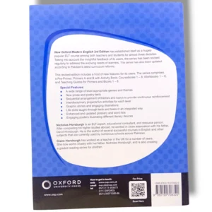 Inside pages of Oxford New Modern English Workbook 1 with grammar activities