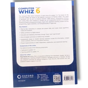 Inside pages of Oxford Computer WHIZ 6 with coding and ICT projects
