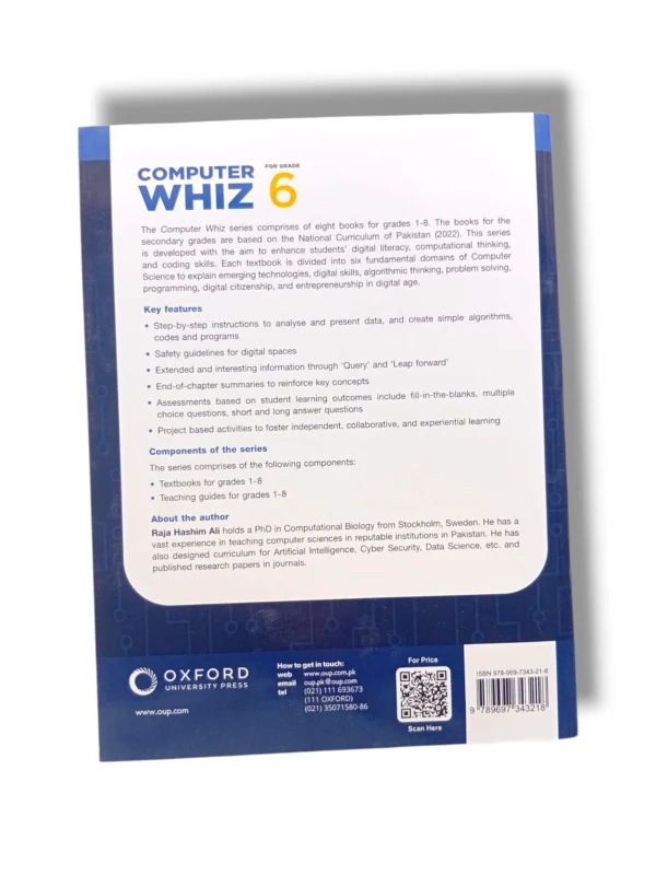 Inside pages of Oxford Computer WHIZ 6 with coding and ICT projects