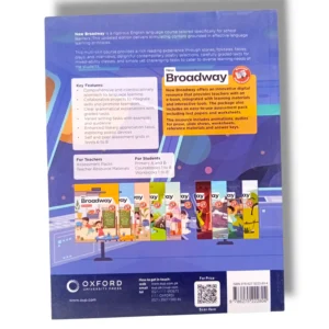 Inside pages of Oxford New Broadway 4 with stories and exercises