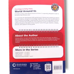 Inside pages of Oxford World Around Us Pre Premier 2 showing activities