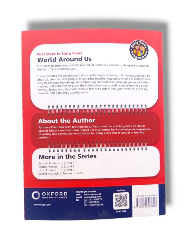 Inside pages of Oxford World Around Us Pre Premier 2 showing activities