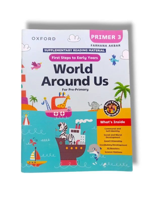 : Oxford World Around Us Pre Premier 3 early learning textbook cover