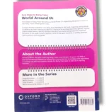 Inside pages of Oxford World Around Us Pre Premier 3 showing colorful lessons