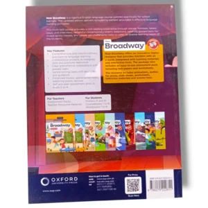 Inside pages of Oxford New Broadway 5 with stories and activities