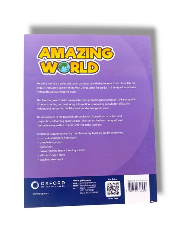 Inside pages of Oxford Amazing World 2 showing colorful lessons